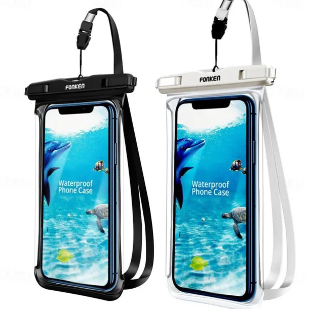 Full View Waterproof Case for Phone Underwater Snow Rainforest Transparent Dry Bag Swimming Pouch Big Mobile Phone Covers