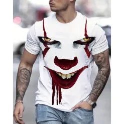 Funny Art the Clown T-shirt Print Funny Street Style For Men's Adults' 3D Print