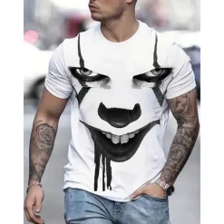Funny Art the Clown T-shirt Print Funny Street Style For Men's Adults' 3D Print