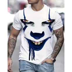 Funny Art the Clown T-shirt Print Funny Street Style For Men's Adults' 3D Print