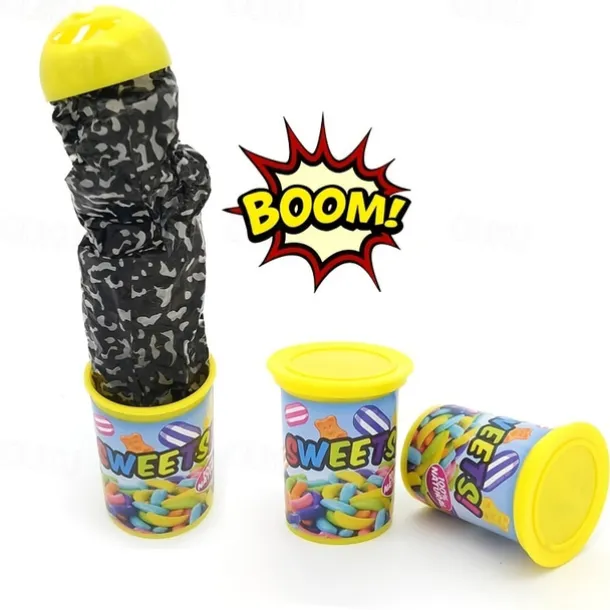 Funny Candy Can Jump Spring Snake Toy Gift April Fool Day Halloween Party Decoration Jokes Prank Trick Fun Joke Toy