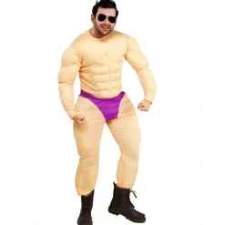 Funny Muscular Man Halloween Cosplay Costume Funny Costumes Carnival Costume Cosplay Kid's Adults' Men's Women's Boys' Carnival Masquerade Mardi Gras Performance Party Halloween Easy Halloween