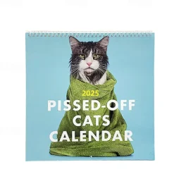 Funny Pissed Off Cat Calendar 2025 Wall Calendar Planner Monthly Planner Calendar Cats Funny Sayings Family Organizer Wall Calendars Planner Calendar Gift