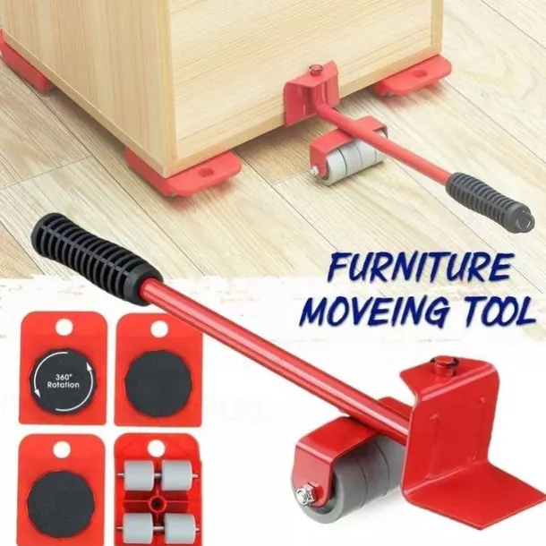 Furniture Lift Mover Tool Set - Furniture Movers with Wheels Heavy Furniture Moving Sliders Appliance Rollers Heavy Duty Furniture Lifter and Sliders Kit - Furniture Movers Sliders Appliance Movers