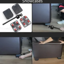 Furniture Mover with Wheels & Lifter Set 360 Swivel Casters 880lbs Capacity Furniture Dolly for Moving Heavy Furniture Refrigerator Sofa Cabinet