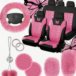 FYAUTOPER 9 PCS Car Seat Cover for Wear-Resistant Comfortable Easy to Install for Car