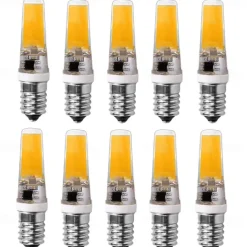 G4 G9 E14 LED Light Bulbs 3000K Warm White/6000K White Lighting Dimmable 3W Equivalent to 30W 220V COB Silicone Light for Under Cabinet Light Chandeliers RV Landscape Lighting 10Pcs