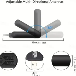 2.4G 5G 1300Mbps Usb Wireless Network Card Dongle Antenna AP Wifi Adapter Dual Band Wi-Fi Usb 3.0 Lan Ethernet 1200M