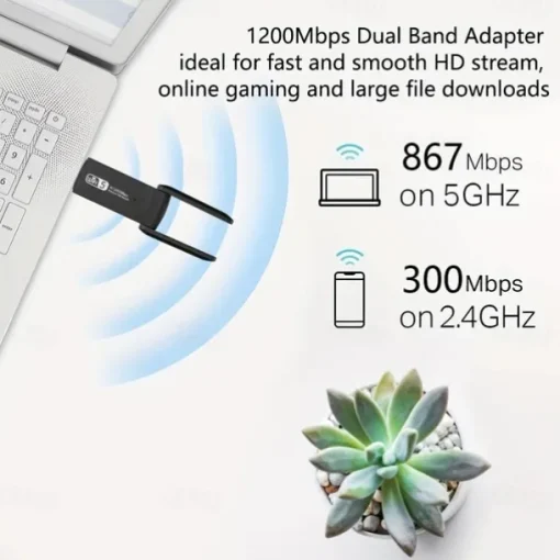 2.4G 5G 1300Mbps Usb Wireless Network Card Dongle Antenna AP Wifi Adapter Dual Band Wi-Fi Usb 3.0 Lan Ethernet 1200M
