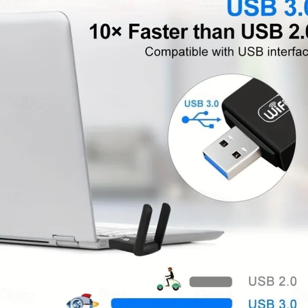 2.4G 5G 1300Mbps Usb Wireless Network Card Dongle Antenna AP Wifi Adapter Dual Band Wi-Fi Usb 3.0 Lan Ethernet 1200M