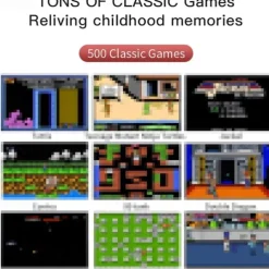 G5 Game Console 500-Games Classic Game Device Ergonomic 3.0'' Screen Handheld Gaming Player for Kids Gift Video Game Console, Christmas Birthday Gift