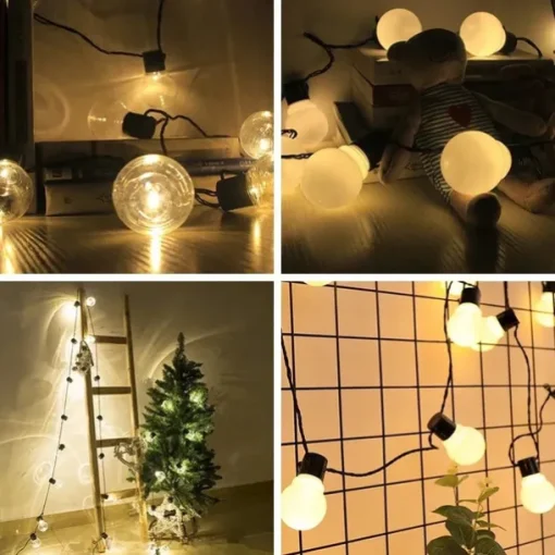 G50 Globe Bulb LED Fairy String Light Outdoor Lights Street Wedding Garden Patio Christmas Decoration Light 220V EU Plug