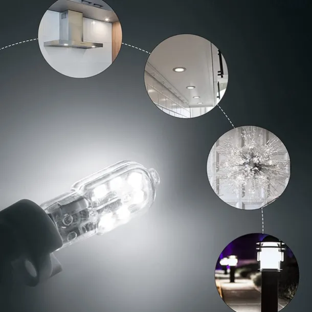 G4 LED Bulb AC/DC12V 220V G4 JC Bi Pin Base 20W Halogen Bulb Replacement Light Bulb for Under Cabinet Range Hood Stove Light Chandelier and Wall Sconces 5pcs