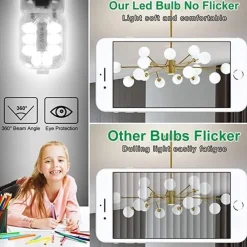G9 LED Bulb 3000K Warm White/6000K White Light3/5W 30W/50W Halogen Equivalent G9 Bipin Base 360 Beam Corner Bulb for Home Lighting Clear Cover (5Pack)
