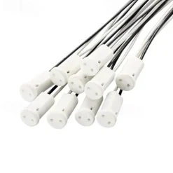 G4 LED Bulb Socket Halogen MR11 Base Ceremic Lamp Holder Socket Miniature Bi-Pin Base Socket Halogen Incandescent Led Socket Ceramic Body Lamp holder 10-PACK