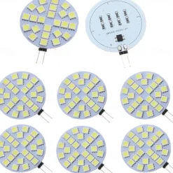 G4 LED Bulbs DC 12V Dimmable 1W/1.5W/2W/3W, 10W-30W Halogen Equivalent, 3000K Warm White/6000K Daylight, 180° Beam Angle (5 Pcs)
