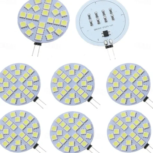 G4 LED Bulbs DC 12V Dimmable 1W/1.5W/2W/3W, 10W-30W Halogen Equivalent, 3000K Warm White/6000K Daylight, 180° Beam Angle (5 Pcs)