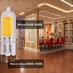 G9 LED Light Bulbs 2/4W 20/40W Halogen Equivalent 3000K Warm White/6000K White for Home Lighting Chandeliers Household Applications 5 Pcs