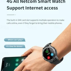 4G SIM Card Call Smart Watch Support App Install Dual Camera WiFi GPS Smartwatch Men Women by Android 8.1 Wristwatch Bracelet