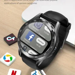 4G SIM Card Call Smart Watch Support App Install Dual Camera WiFi GPS Smartwatch Men Women by Android 8.1 Wristwatch Bracelet