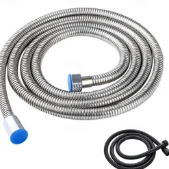 G1/2 Stainless Steel Flexible Shower Hose, Long Bathroom Shower Water Hose Extension Plumbing Pipe Pulling Tube Bathroom Accessories