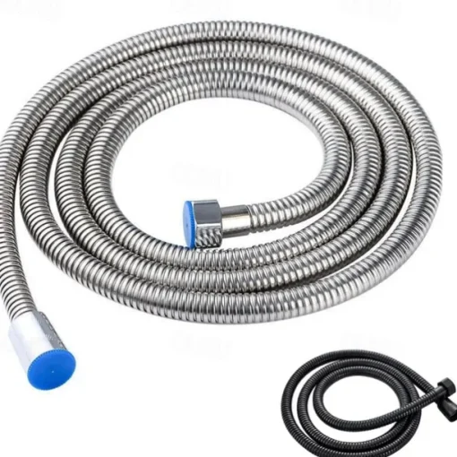 G1/2 Stainless Steel Flexible Shower Hose, Long Bathroom Shower Water Hose Extension Plumbing Pipe Pulling Tube Bathroom Accessories