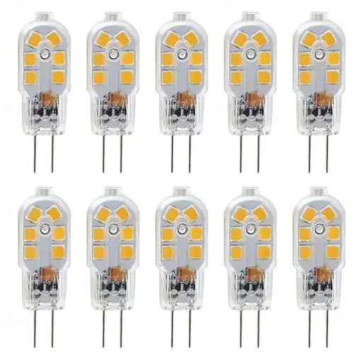 G4 2.5W LED Bulb 10 Pack LED Bi-pin G4 Base 20W Halogen Bulb Replacement Warm White /Cold White DC12V