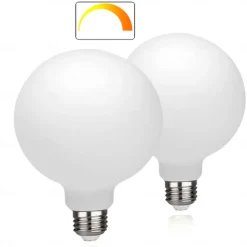 G80 5W LED Globe Lights Dimmable LED Edison Bulb 6000K- 2700K 450lm E27 Base Opalescent Glass Facing AC220V Very Suitable for Vanity Mirror Floor Lamp
