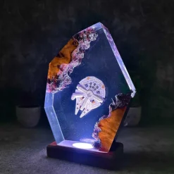 Galaxy Night Light, Space Ship Lamp, Epoxy, Resin Lamp, Personalization Gift