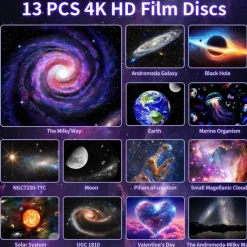 Galaxy Projector 13-in-1 Meteor HD Planetarium 360° Rotating Star Projector with Timed Function, Extra-Large Coverage for Kids & Adults, Perfect for Bedroom, Home Theater, and Living Room Decor