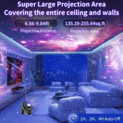 Galaxy Projector 13-in-1 Meteor HD Planetarium 360° Rotating Star Projector with Timed Function, Extra-Large Coverage for Kids & Adults, Perfect for Bedroom, Home Theater, and Living Room Decor