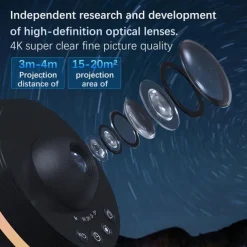 Galaxy Projector 13-in-1 Meteor HD Planetarium 360° Rotating Star Projector with Timed Function, Extra-Large Coverage for Kids & Adults, Perfect for Bedroom, Home Theater, and Living Room Decor