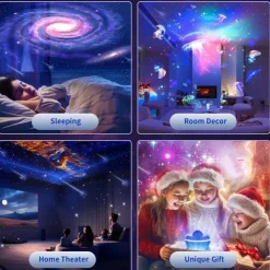 Galaxy Projector 13-in-1 Meteor HD Planetarium 360° Rotating Star Projector with Timed Function, Extra-Large Coverage for Kids & Adults, Perfect for Bedroom, Home Theater, and Living Room Decor