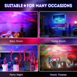 Galaxy Projector Stars Lights for Kids2-in-1 Astronaut Star Nebula Projector with Moon Night Light 360 Adjustable Remote Control Galaxy for Kids Christmas Gift Room Decoration Party