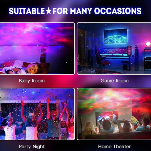 Galaxy Projector Stars Lights for Kids2-in-1 Astronaut Star Nebula Projector with Moon Night Light 360 Adjustable Remote Control Galaxy for Kids Christmas Gift Room Decoration Party