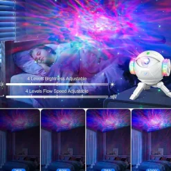 Galaxy Star Projector – Bluetooth Speaker & Night Light for Kids Baby Adults Bedroom Party Game Rooms Home Theatre 1pc