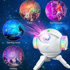 Galaxy Star Projector – Bluetooth Speaker & Night Light for Kids Baby Adults Bedroom Party Game Rooms Home Theatre 1pc