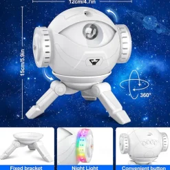 Galaxy Star Projector – Bluetooth Speaker & Night Light for Kids Baby Adults Bedroom Party Game Rooms Home Theatre 1pc
