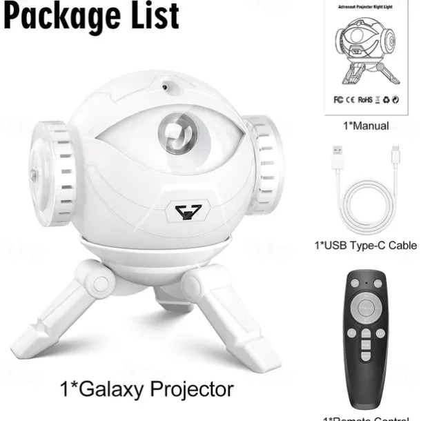 Galaxy Star Projector – Bluetooth Speaker & Night Light for Kids Baby Adults Bedroom Party Game Rooms Home Theatre 1pc