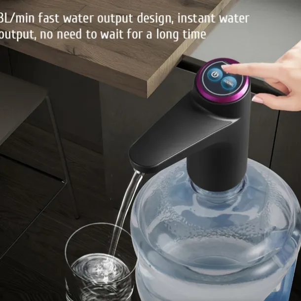 5-Gallon Water Dispenser - Automatic Electric Water Pump with USB Charging, Portable for Home, Office & Outdoor, Fits 2-5 Gallon Bottles