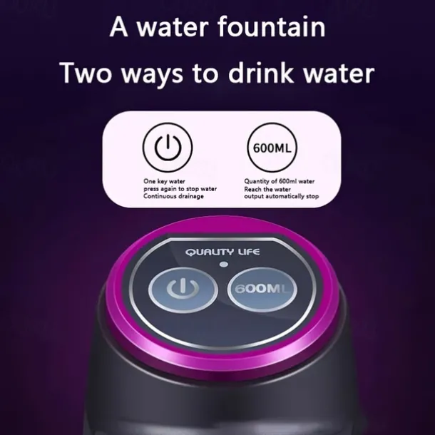 5-Gallon Water Dispenser - Automatic Electric Water Pump with USB Charging, Portable for Home, Office & Outdoor, Fits 2-5 Gallon Bottles