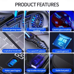 Gaming Mouse Professional Wired 6 Button 3200DPI LED Optical USB Computer Mouse Game Mice for PC Laptop Gamer