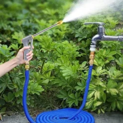 Garden Hose Nozzle,High Pressure 360° Rotaing Brass Metal Water Adjustmen Sprayer Gun, for Lawn & Garden,Washing Cars,Watering Garden Car Accessories