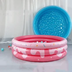 Garden Round Inflatable Baby Swimming Pool Portable Inflatable Child/Children Little Pump PoolKiddie Paddling Pool Indoor&Outdoor Toddler Water Game Play Center for Kids/Girl/Boy