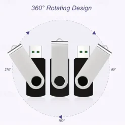 128GB USB Flash Drives 64GB 32GB USB 3.0 High Speed Rotating USB Stick External Storage Micro Memory Stick For Computer