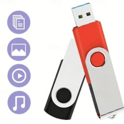 128GB USB Flash Drives 64GB 32GB USB 3.0 High Speed Rotating USB Stick External Storage Micro Memory Stick For Computer