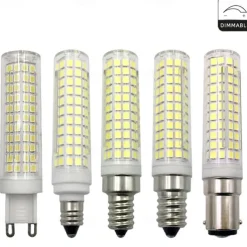 G9/E11/E12/E14E/BA15D LED Bulb 7W 3000K Warm White/6000K White 120V No-Flicker for Home Lighting Chandeliers Household Applications 700LM (2 Pack)