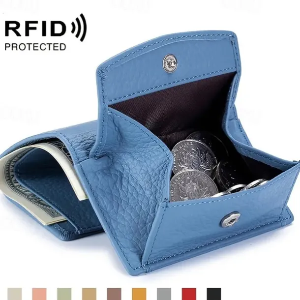 Genuine Leather Women Wallets and Purses Fashion Small Wallet with Mini Coin Pocket Rfid Blocking Purse