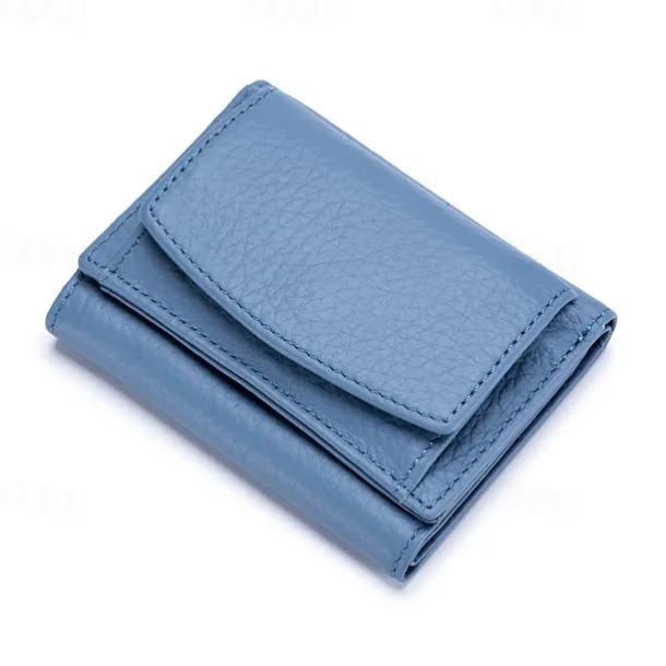Genuine Leather Women Wallets and Purses Fashion Small Wallet with Mini Coin Pocket Rfid Blocking Purse