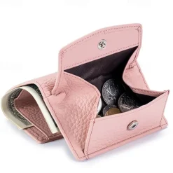 Genuine Leather Women Wallets and Purses Fashion Small Wallet with Mini Coin Pocket Rfid Blocking Purse